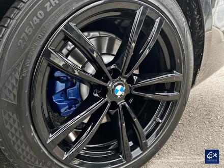 BMW 730Ld 박리 후 블랙유광 휠도색 + 블루 캘리퍼 도색 / 용인 처인구