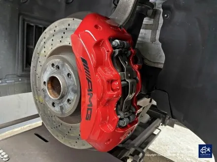 벤츠 C63 AMG 블랙 실버 투톤 유광 휠도색 + 레드 캘리퍼 도색 / 용인 처인구