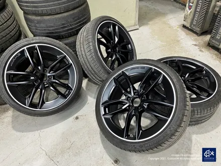 벤츠 E53 AMG 휠수리 후 블랙 실버 투톤 무광 휠도색 + 레드 캘리퍼 도색 / 용인 처인구