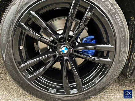 BMW 730Ld 박리 후 블랙유광 휠도색 + 블루 캘리퍼 도색 / 용인 처인구