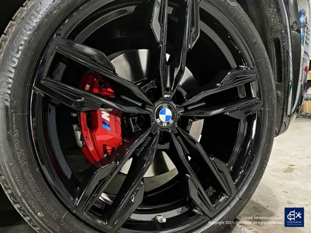 BMW X4 M40i 휠수리 후 블랙유광 휠도색 + 레드 캘리퍼 도색 / 용인 처인구