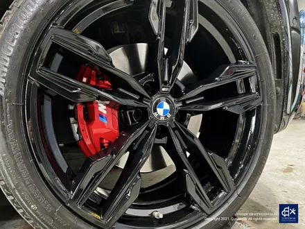 BMW X4 M40i 휠수리 후 블랙유광 휠도색 + 레드 캘리퍼 도색 / 용인 처인구