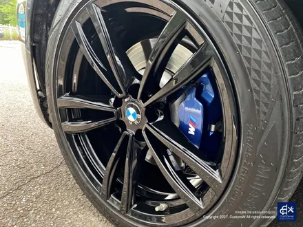 BMW 730Ld 박리 후 블랙유광 휠도색 + 블루 캘리퍼 도색 / 용인 처인구