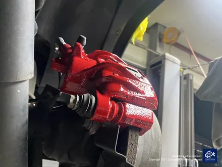 벤츠 G350 G바겐 블랙유광 휠도색 + 레드 캘리퍼 도색 / 용인 처인구