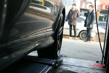 휠도색 컬러는 맷블랙, 차량은 슈퍼파워 벤츠 CL65 AMG(V12 BITURBO 후덜덜) / 용인 처인구