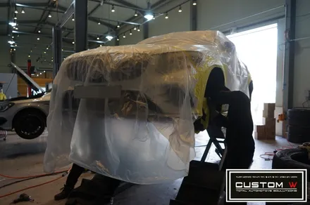 메르세데스 벤츠 GLC220d 쿠페 마차 휠 블랙유광 휠도색 + AMG 레드 캘리퍼도색. / 용인 처인구