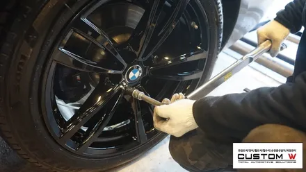 BMW 6GT 블랙유광(하이그로시블랙) 휠도색. / 용인 처인구