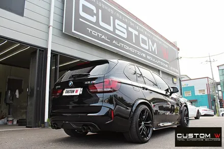 기존 작업했던 BMW X5M 휠 상처 수리 후 블랙유광 휠도색 / 용인 처인구