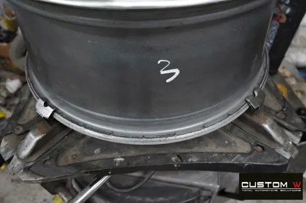 벤츠 C200 카브리올레 블랙실버유광 투톤 휠도색 + 레드 캘리퍼 도색 / 용인 처인구
