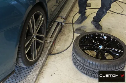 BMW 430i 컨버터블 442M 휠 상처 수리 후 블랙유광 휠도색 / 용인 처인구