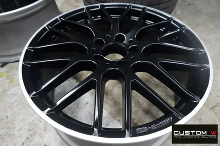 벤츠 CLA250 블랙실버 무광 투톤 휠도색 + 레드 캘리퍼 도색 / 용인 처인구