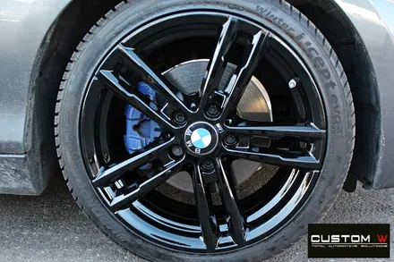 BMW 118d 휠 상처 수리 후 블랙유광 휠도색 / 용인 처인구