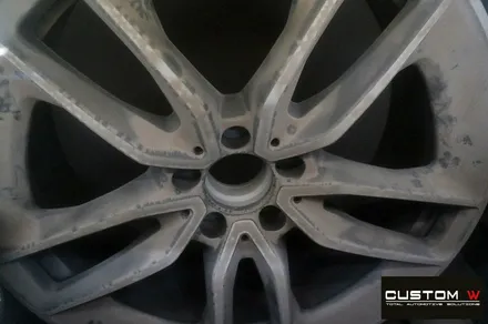 벤츠 E53 AMG 블랙 실버 투톤 유광 휠도색 + 레드 캘리퍼 도색 / 용인 처인구