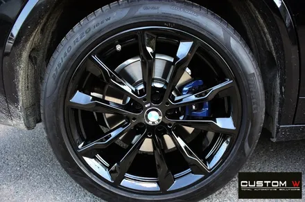 기존 고객님의 BMW X3 휠 상처 수리 후 블랙유광 휠도색 / 용인 처인구