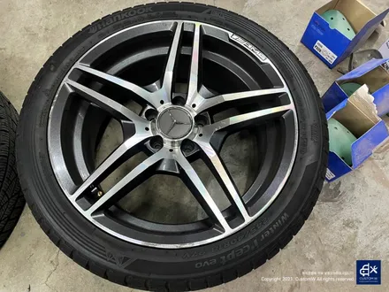 벤츠 W205 C200d 휠수리 후 블랙유광 휠도색 + 레드 캘리퍼 도색 / 용인 처인구