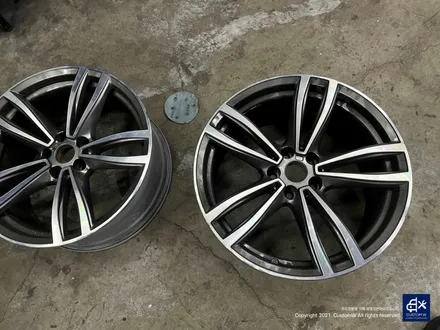 BMW 730Ld 박리 후 블랙유광 휠도색 + 블루 캘리퍼 도색 / 용인 처인구