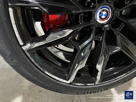 BMW i4 M50 휠수리 후 블랙유광 휠도색 / 용인 처인구