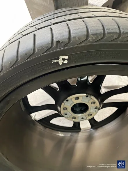 벤츠 CLS53 AMG 블랙실버 투톤 유광 휠도색 + 레드 캘리퍼 도색 / 용인 처인구