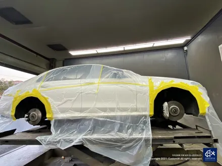 벤츠 E53 AMG 휠수리 후 블랙 실버 투톤 무광 휠도색 + 레드 캘리퍼 도색 / 용인 처인구