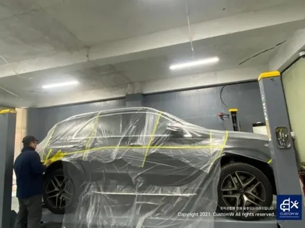 벤츠 GLE53 AMG 블랙 유광 휠도색 그리고 레드 캘리퍼 도색까지_! 완벽한 컬러 밸런스_! / 용인 처인구