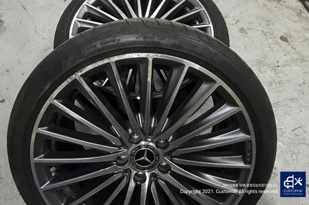 벤츠 신형 C300 AMG LINE (BR206) 19인치 마차휠 상처 수리 후, 다이아몬드 커팅 휠 복원 / 용인 처인구