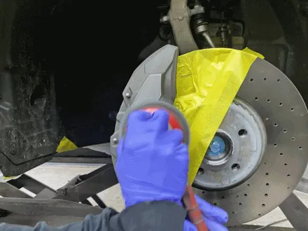 벤츠 CLS450 신형 20인치 마차휠 블랙 실버 투톤 유광 휠도색 + 옐로우 캘리퍼 도색 / 용인 처인구