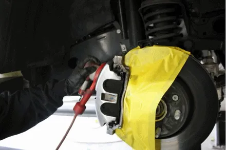 지프 랭글러 오버랜드 블랙유광 휠도색 + 레드 캘리퍼 도색 / 용인 처인구