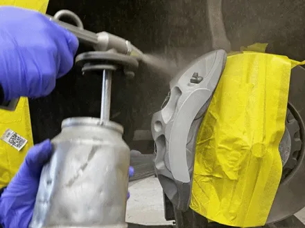 아우디 A7 블랙 폴리시 휠도색 + 레드 캘리퍼 도색 / 용인 처인구