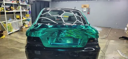 랩핑의 꽃 에메랄드 민트 미러 크롬 전체 랩핑 !! BMW 1시리즈 / 창원시 의창구