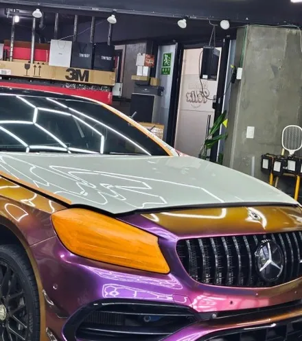 고급진 색감 변신 창원 타이니봇 전체랩핑 벤츠 A45 AMG 아라비안나이트 / 창원시 의창구