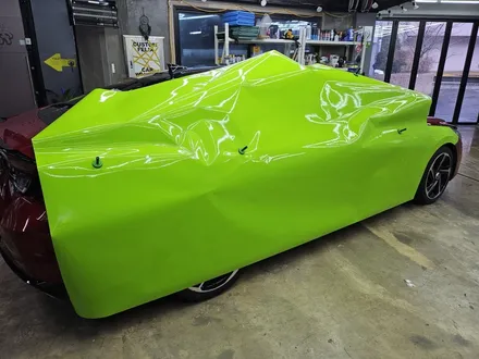 창원 투톤 전체랩핑 시공과정 개성있는 색감 3M 유광라이트그린 아반떼CN7 Nline / 창원시 의창구