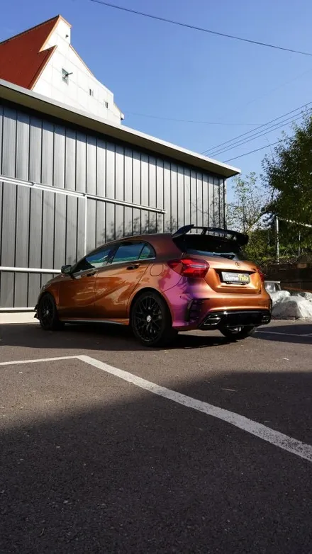 고급진 색감 변신 창원 타이니봇 전체랩핑 벤츠 A45 AMG 아라비안나이트 / 창원시 의창구