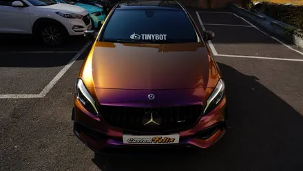 고급진 색감 변신 창원 타이니봇 전체랩핑 벤츠 A45 AMG 아라비안나이트 / 창원시 의창구