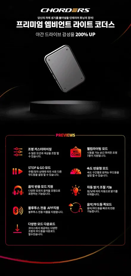 쏘나타 DN8 비노출형 코더스 엠비언트 시공^^. / 광주, 나주, 장성