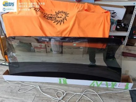 [E마이티 2.5t 냉동탑차]산본 당정 부곡 송정 화물차 재시공 썬팅 세인트아모 스퍼터 반사필름 및 하단띠