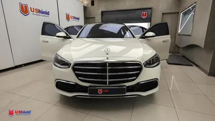 벤츠 S클래스 S350D. 유쉴드 바이올렛 썬팅, 전체 PPF, 윈드쉴드 시공 2년 후. / 충남 천안