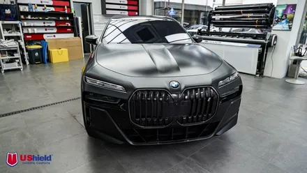 BMW 7시리즈 i7 윈드쉴드, 무광 PPF 재시공. 유쉴드 천안 본사. / 충남 천안