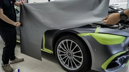 벤츠 GT 43 AMG. 전체 무광 PPF 작업 후 추가 전체 랩핑 시공!ㆍAX 필름. / 충남 천안