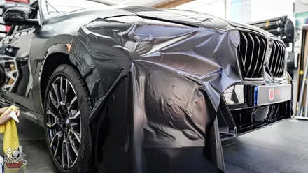 BMW X6 카본 블랙은 블랙이 아닙니다. 진정한 블랙을 위한 무광 전체 컬러 PPF 시공. 유쉴드 천안 본사. / 충남 천안