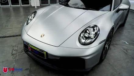 포르쉐 911 타르가 4 GTS GT 실버 전체 무광 PPF, 썬팅 시공. 유쉴드 천안 본사. / 충남 천안