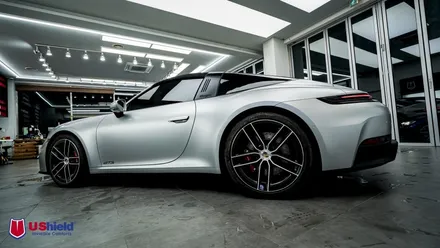 포르쉐 911 타르가 4 GTS GT 실버 전체 무광 PPF, 썬팅 시공. 유쉴드 천안 본사. / 충남 천안