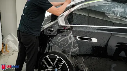 BMW 7시리즈 740D. 전체 PPF, 유쉴드 바이올렛, 스카이 썬팅 시공. / 충남 천안