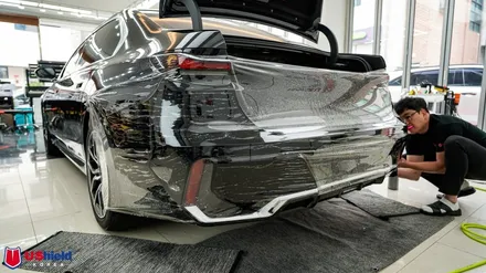 BMW 7시리즈 740D. 전체 PPF, 유쉴드 바이올렛, 스카이 썬팅 시공. / 충남 천안