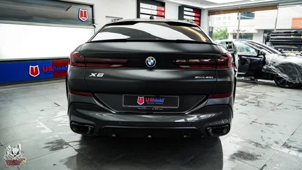 BMW X6 카본 블랙은 블랙이 아닙니다. 진정한 블랙을 위한 무광 전체 컬러 PPF 시공. 유쉴드 천안 본사. / 충남 천안