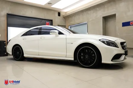 벤츠 CLS63 AMG 유쉴드 바이올렛 썬팅 재시공 / 충남 천안