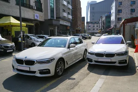 2017 bmw 530i 와 bmw 520d 반전 옆태♪ / 충남 천안