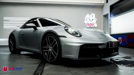포르쉐 911 타르가 4 GTS GT 실버 전체 무광 PPF, 썬팅 시공. 유쉴드 천안 본사. / 충남 천안
