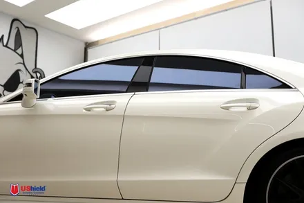 벤츠 CLS63 AMG 유쉴드 바이올렛 썬팅 재시공 / 충남 천안