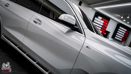BMW X7 \'진리\' 의 그레이 (시멘트) 전체 고광택 랩핑, 천안 토끼아빠. / 충남 천안