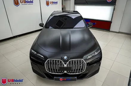 BMW i7. 전체 무광PPF, 유쉴드 바이올렛 썬팅, 윈드쉴드 및 루프가드 열차단PPF 천안 토끼아빠 시공 후기. / 충남 천안